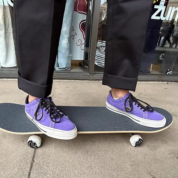 Converse Cons x Paradise Sean Pablo One Star Pro OX WILD LILAC/BLACK/EGRET A0437 - Picture 10 of 15